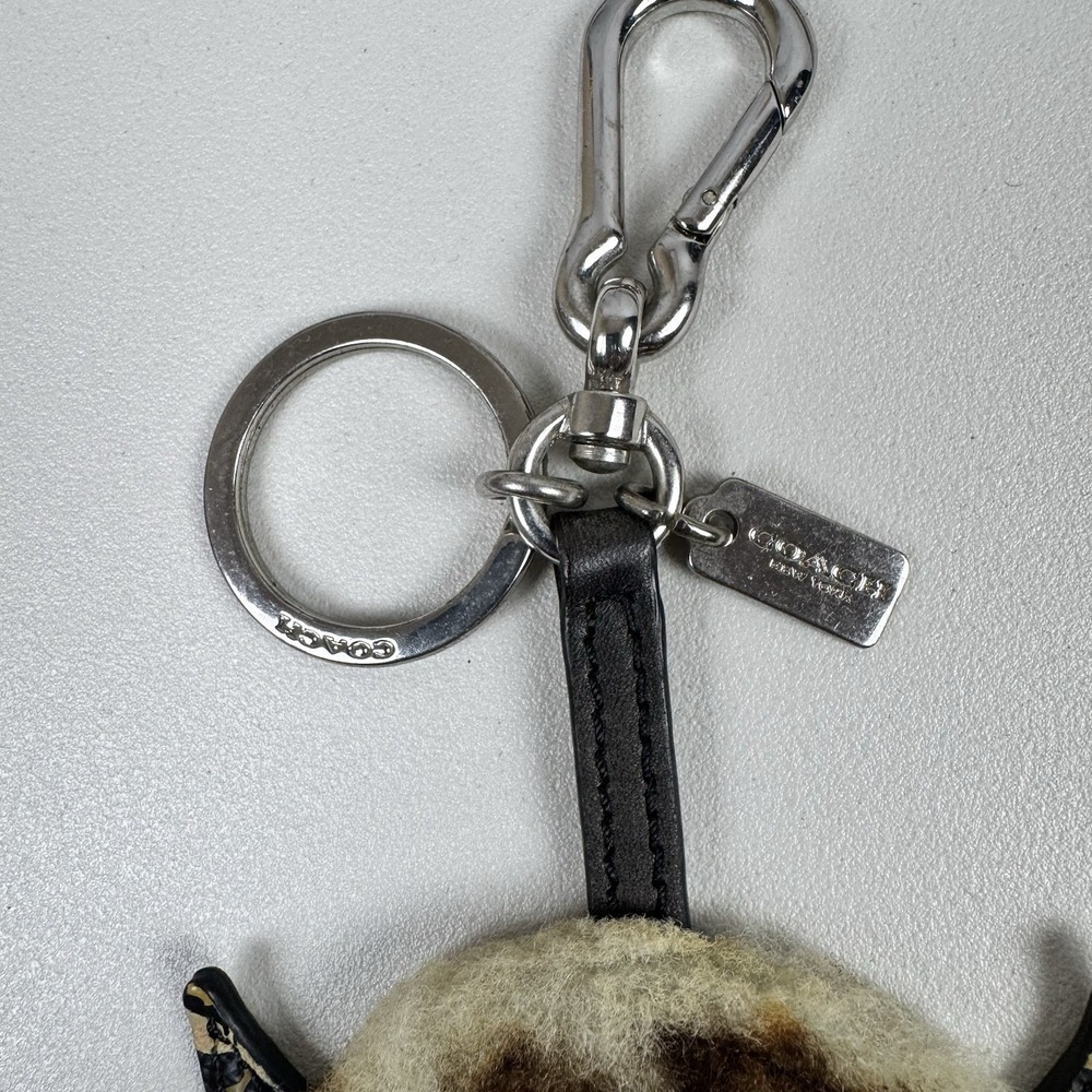Coach Gary Baseman Buster Leather Leopard Keychain Limited Edition 64760 New - Picture 2 of 10